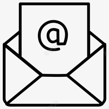 电子邮件信封时事通讯图标图标