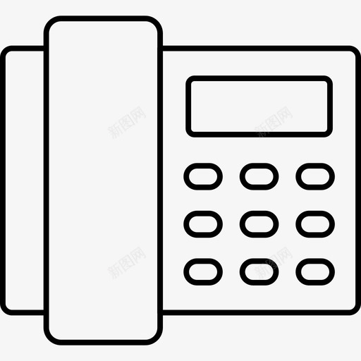 电话传真座机图标svg_新图网 https://ixintu.com 业务技术线路图标 传真 座机 技术 接收器 电话