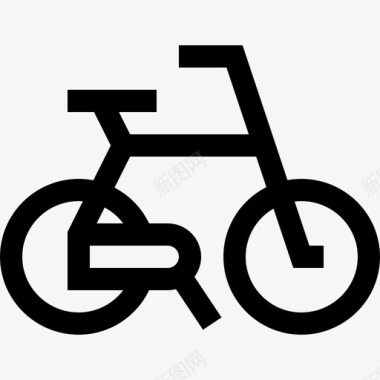 骑自行车积极的生活方式18线性图标图标