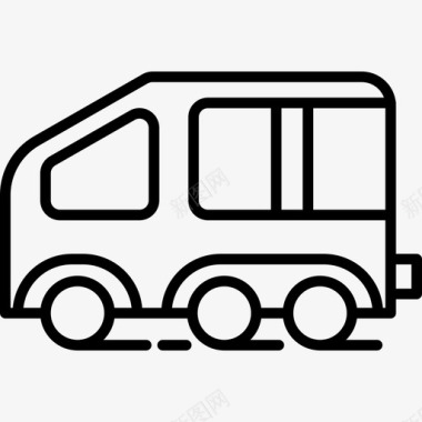 小型巴士汽车家庭图标图标