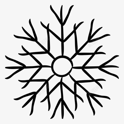 雪圣诞节手绘图标svg_新图网 https://ixintu.com 冬天 冰 圣诞节 手绘 雪 雪手绘图标 雪花
