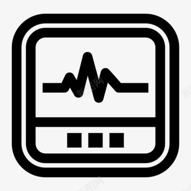 心率心肺心电图图标图标