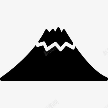 富士山文化日本图标图标