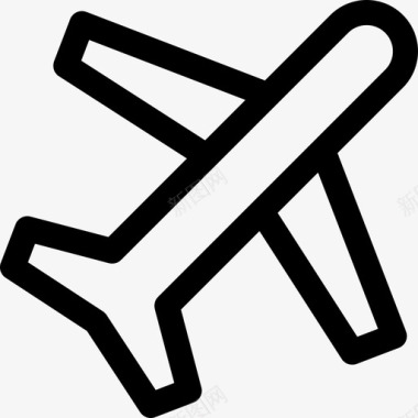 飞机公共服务4直线型图标图标