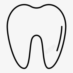 牙齿线图牙齿解剖学牙科图标高清图片