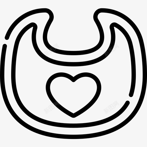 BibBaby91线性图标svg_新图网 https://ixintu.com Baby Bib 线性