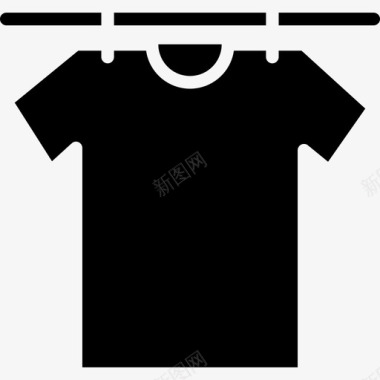 T恤洗衣房15字形图标图标