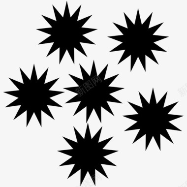 星星烟火图标图标
