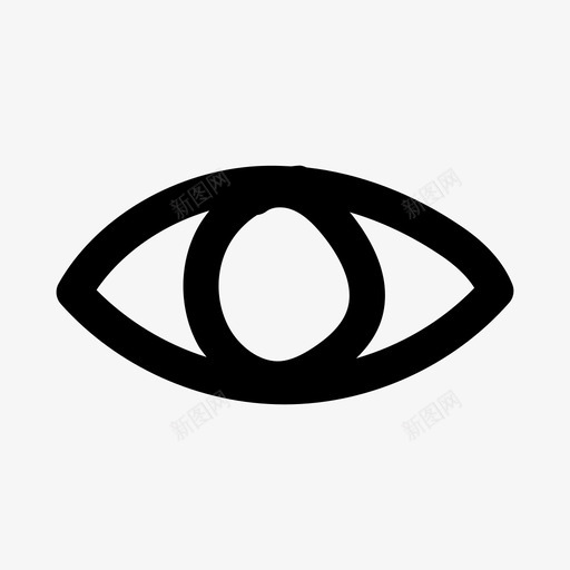眼睛隐藏安全图标svg_新图网 https://ixintu.com 取消 安全 涂鸦 用户界面 眼睛 隐藏