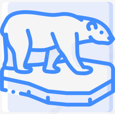 北极熊北极19蓝色图标图标