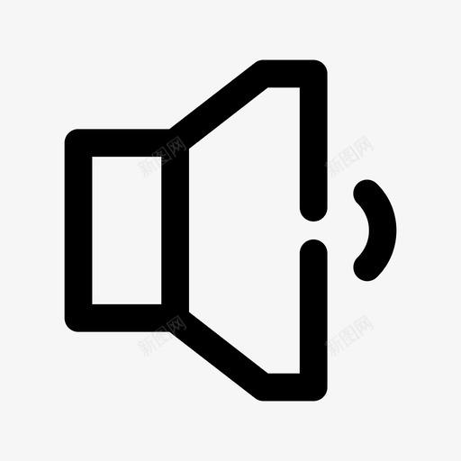 低音量音乐声音图标svg_新图网 https://ixintu.com 低音量 声音 媒体控件gapbold 扬声器 音乐