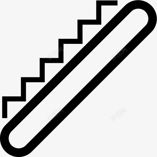 自动扶梯建筑台阶图标svg_新图网 https://ixintu.com 上升 台阶 建筑 自动扶梯