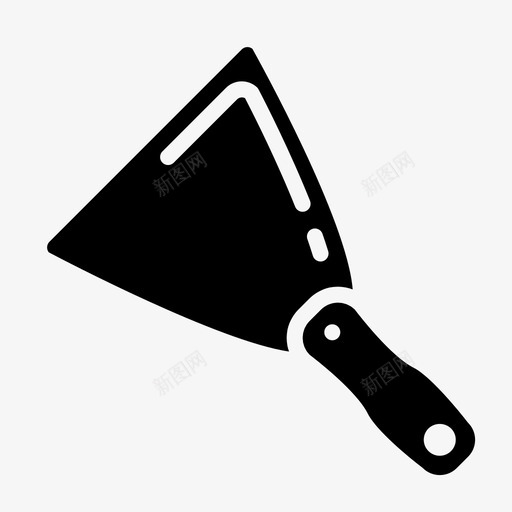 刮刀建筑砖石图标svg_新图网 https://ixintu.com 刮刀 字形 工具 建筑 建筑机械 砖石
