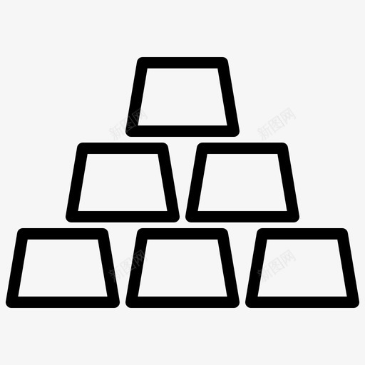 金条金融投资图标svg_新图网 https://ixintu.com 投资 支付 资金 金条 金融