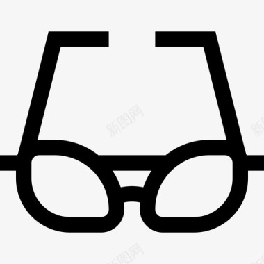 眼镜豪华17直线型图标图标