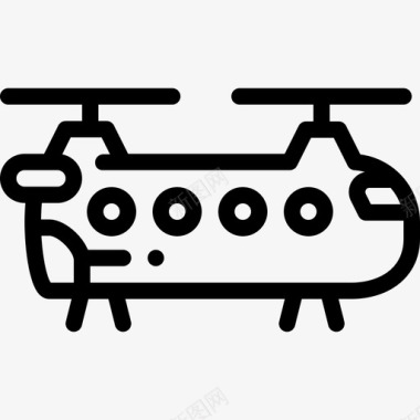 直升机航空25直线型图标图标