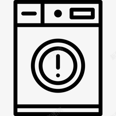 洗衣机洗衣房14轮廓图标图标