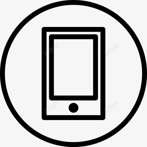 智能手机界面按钮线性图标svg_新图网 https://ixintu.com 手机 按钮 智能 界面 线性