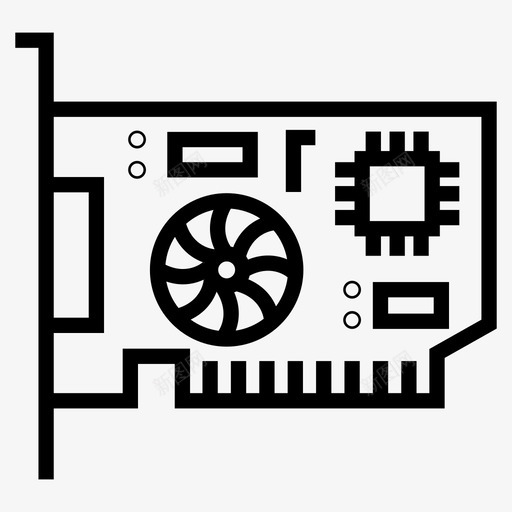 扩展卡声卡计算机卡图标svg_新图网 https://ixintu.com 图形 图标 声卡 扩展 硬件 线图 计算机