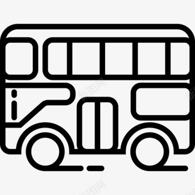 双层巴士伦敦交通图标图标