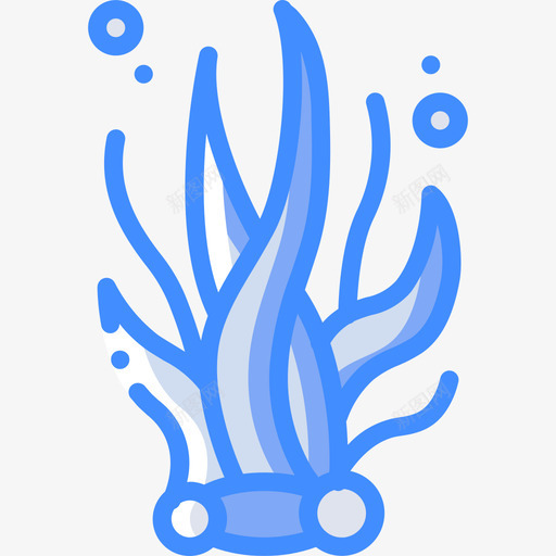 海藻海洋生物蓝色图标svg_新图网 https://ixintu.com 海洋生物 海藻 蓝色