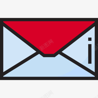 邮件办公室供应商4线颜色图标图标