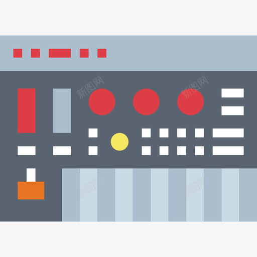 合成器嘻哈14扁平图标svg_新图网 https://ixintu.com 合成器 嘻哈14 扁平