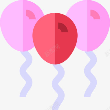 气球快乐6扁平图标图标