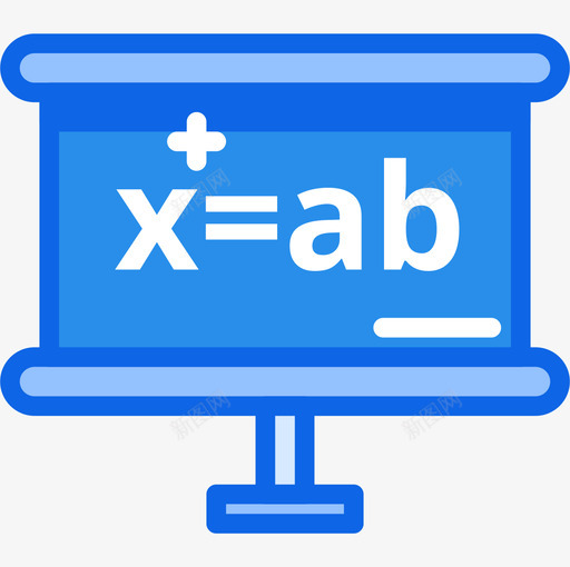 数学教育181蓝色图标svg_新图网 https://ixintu.com 教育 数学 蓝色