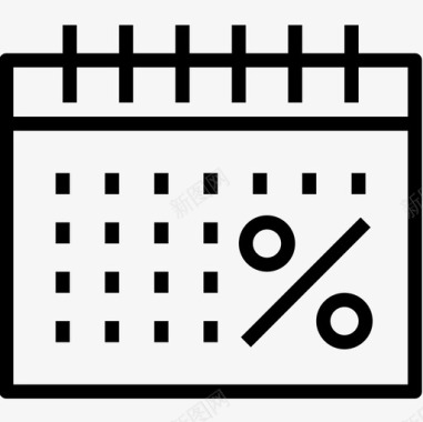 日历贷款5线性图标图标