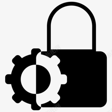 挂锁设置安全聊天和设置标志符号图标图标