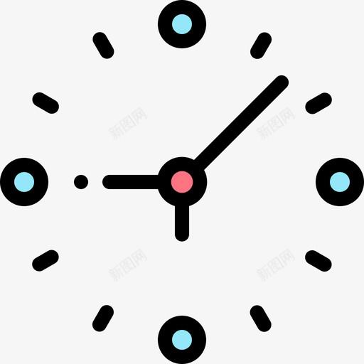 时钟时间60线性颜色图标svg_新图网 https://ixintu.com 时钟 时间60 线性颜色