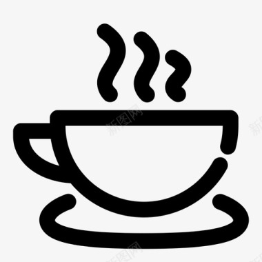 咖啡杯随机间隙粗体图标图标
