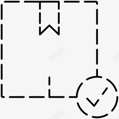 确认交货包装交货虚线图标图标