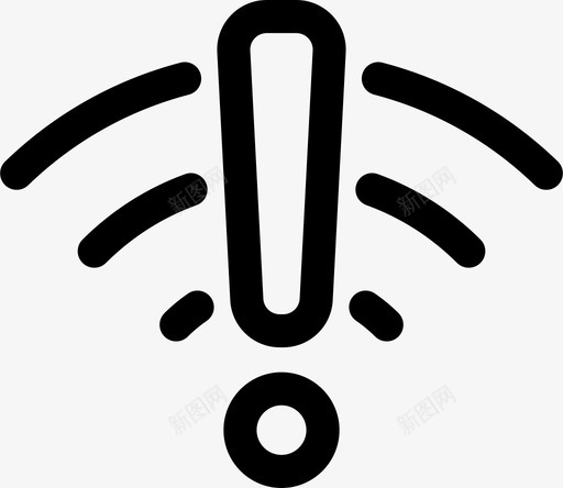 wifi阻止连接图标svg_新图网 https://ixintu.com wifi 不可 可用 波形 电源 连接 阻止