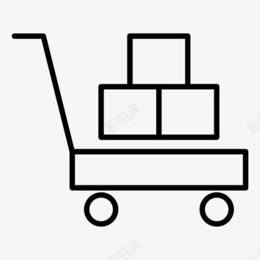 购物车送货包裹包裹运送图标图标
