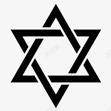 大卫星十二几何学犹太犹太教图标图标