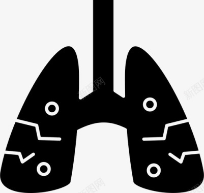 解剖学医院肺部图标图标