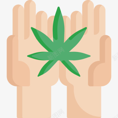 大麻替代药物20扁平图标图标