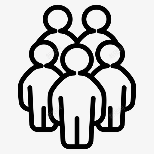 人物公司人群图标svg_新图网 https://ixintu.com 人物 人群 公司 团队 轮廓