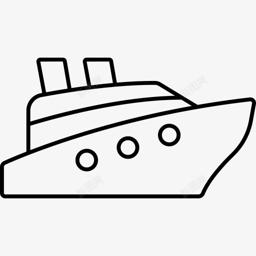 船邮轮运输图标svg_新图网 https://ixintu.com 假日 图标 旅行 线路 细节 运输 邮轮
