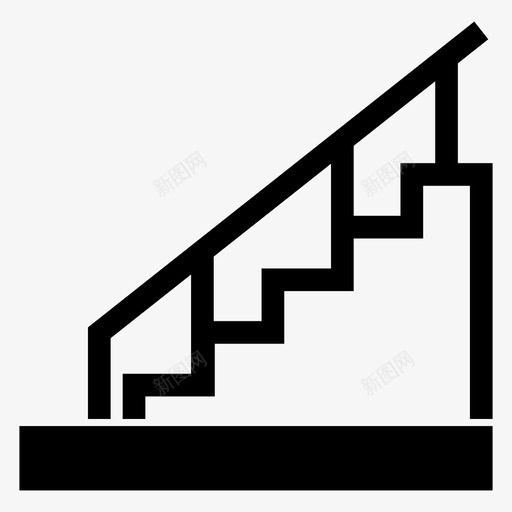 楼梯台阶上去图标svg_新图网 https://ixintu.com 上去 台阶 楼梯
