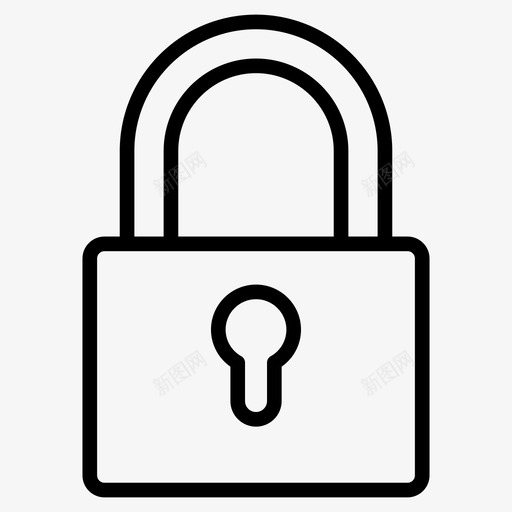 锁挂锁专用图标svg_新图网 https://ixintu.com 专用 保护 图标 安全 家用 挂锁 电器 线路 设备