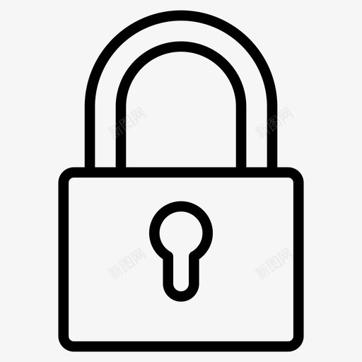 锁挂锁专用图标svg_新图网 https://ixintu.com 专用 保护 图标 安全 家用 挂锁 电器 线路 设备