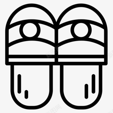 拖鞋发廊10号直纹图标图标