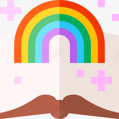 彩虹童话8平淡图标图标