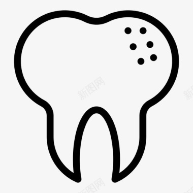 牙齿损伤牙医图标图标