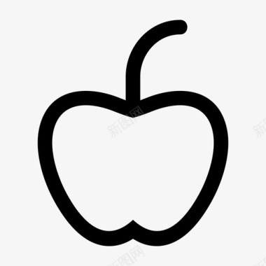 健康的苹果水果甜点图标图标