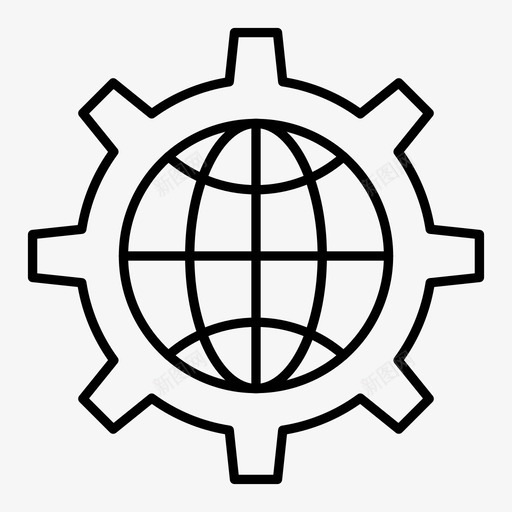 浏览器配置internet图标svg_新图网 https://ixintu.com internet 启动业务线图标 浏览器 设置 配置 首选项