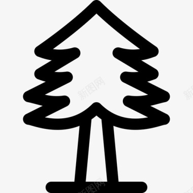 树树6线形图标图标